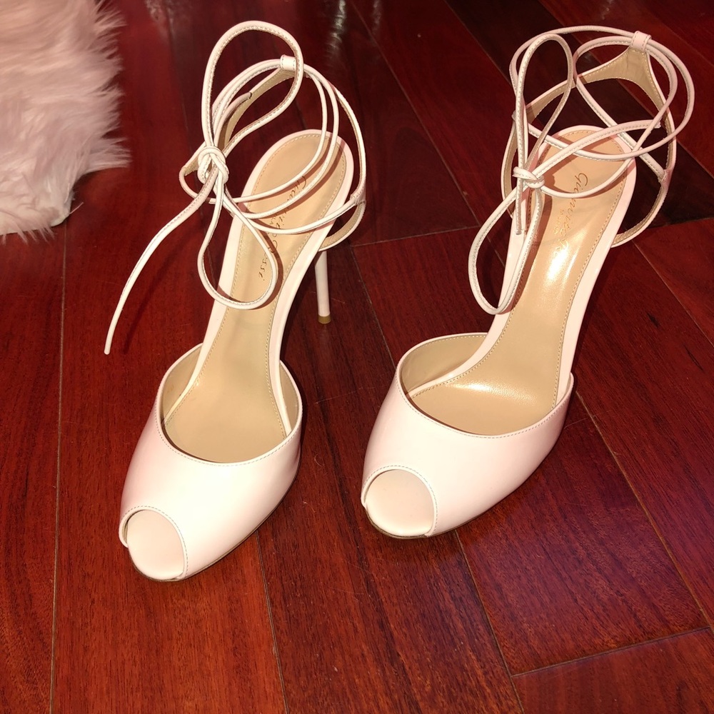 Gianvito Rossi Muse pink patent leather heels 40